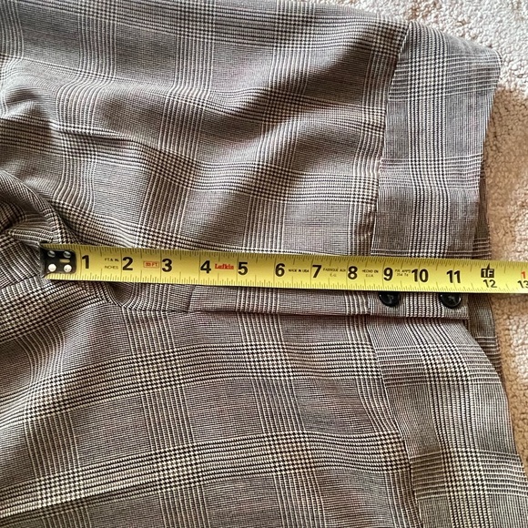 JONES NEW YORK Stretch Wool Glen Plaid Wide Leg Trousers Size 10 - Picture 6 of 11